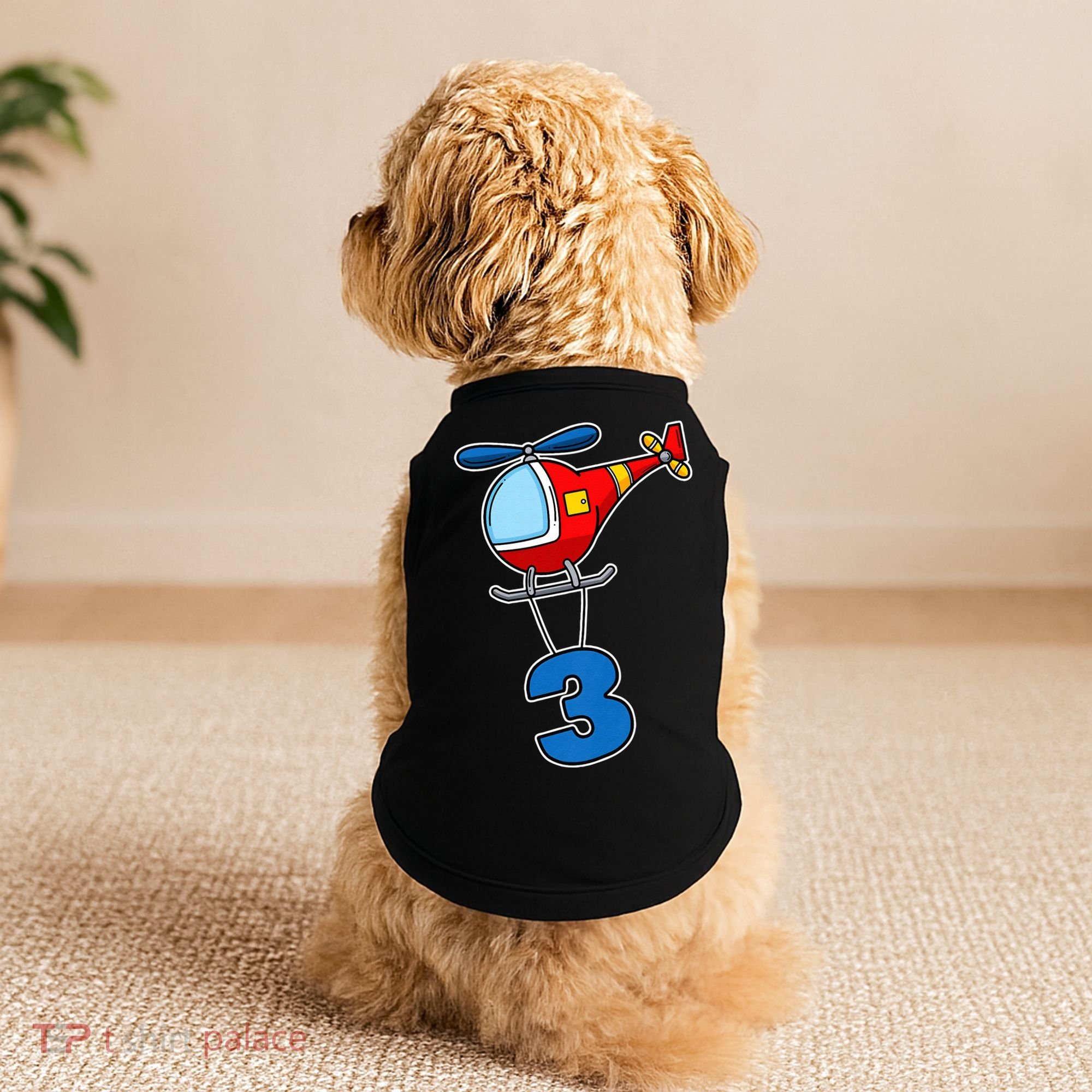 3rd Birthday Gift For A Boy I Funny Helicopter Doggie Tank