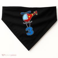 3rd Birthday Gift For A Boy I Funny Helicopter USA-Made Doggie Bandana thumb 0