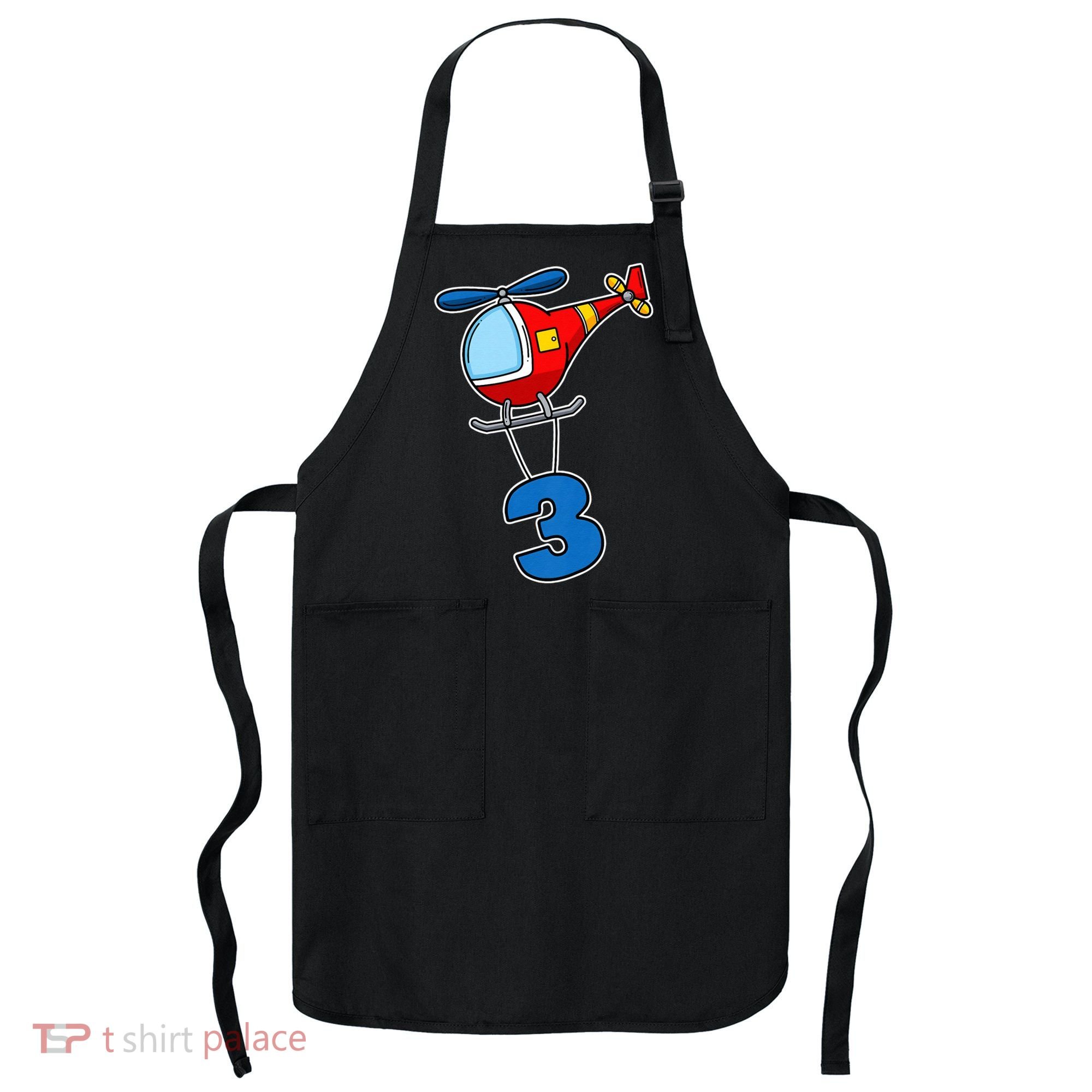 3rd Birthday Gift For A Boy I Funny Helicopter Apron