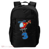 3rd Birthday Gift For A Boy I Funny Helicopter Backpack thumb 0