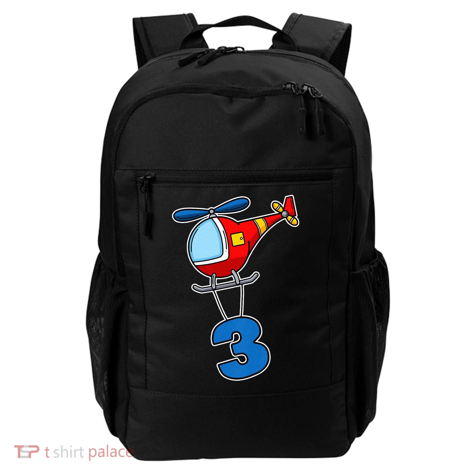 3rd Birthday Gift For A Boy I Funny Helicopter Backpack