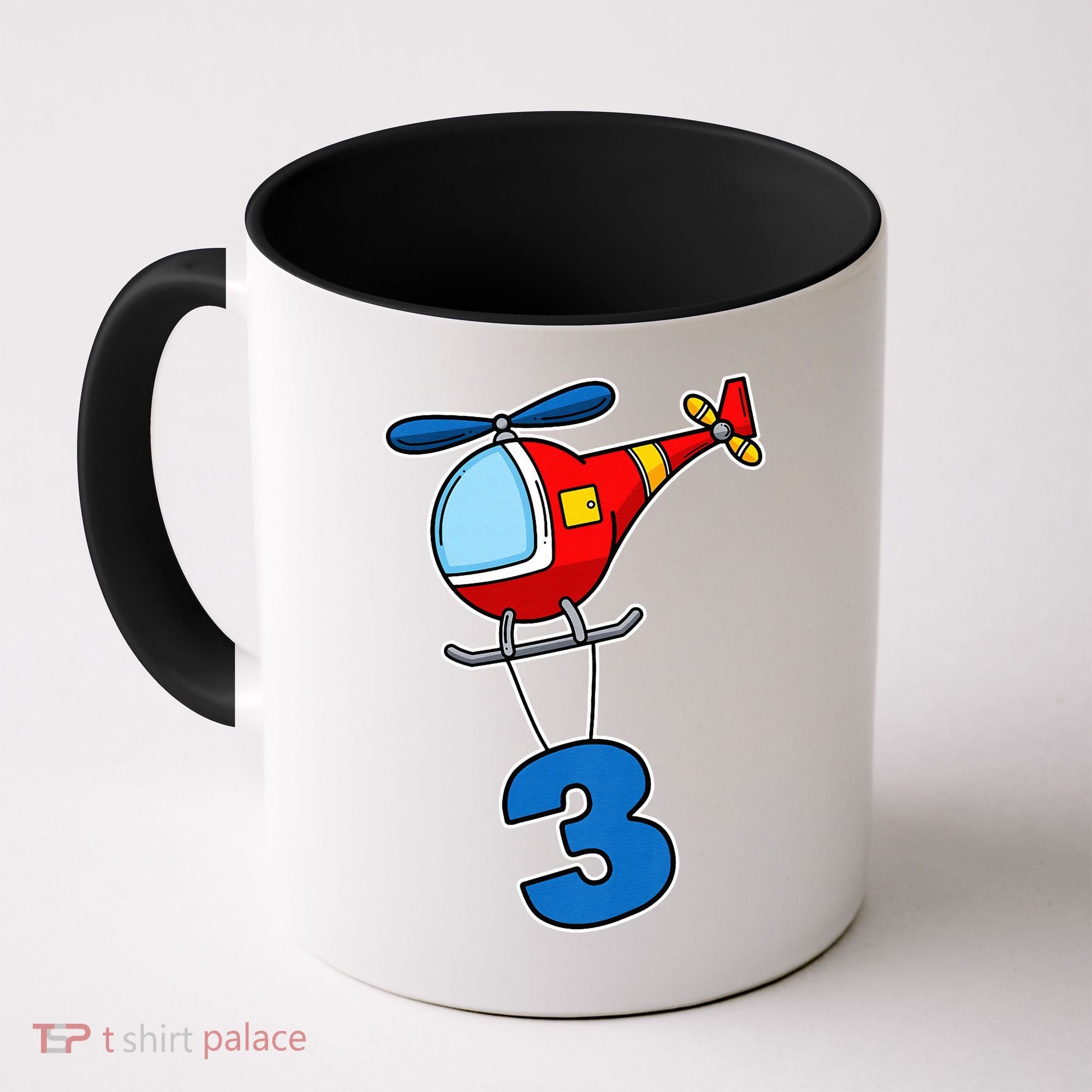3rd Birthday Gift For A Boy I Funny Helicopter Coffee Mug