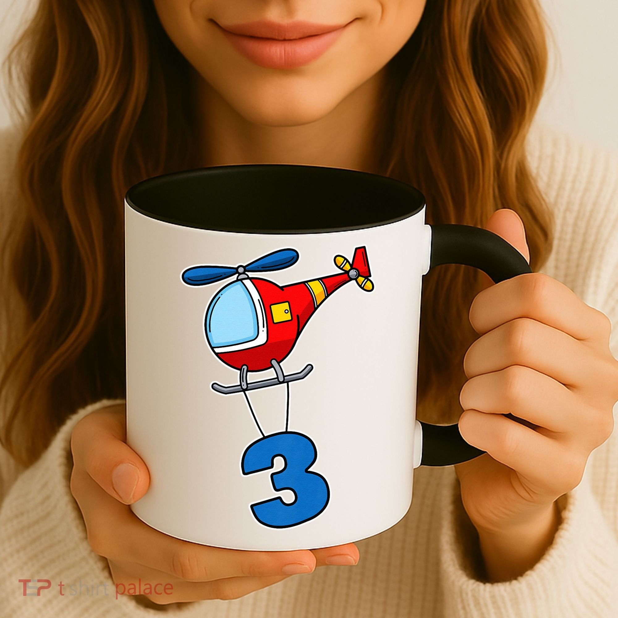 3rd Birthday Gift For A Boy I Funny Helicopter Coffee Mug