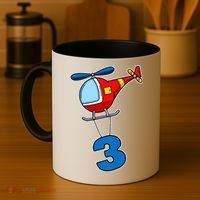 3rd Birthday Gift For A Boy I Funny Helicopter Coffee Mug thumb 4