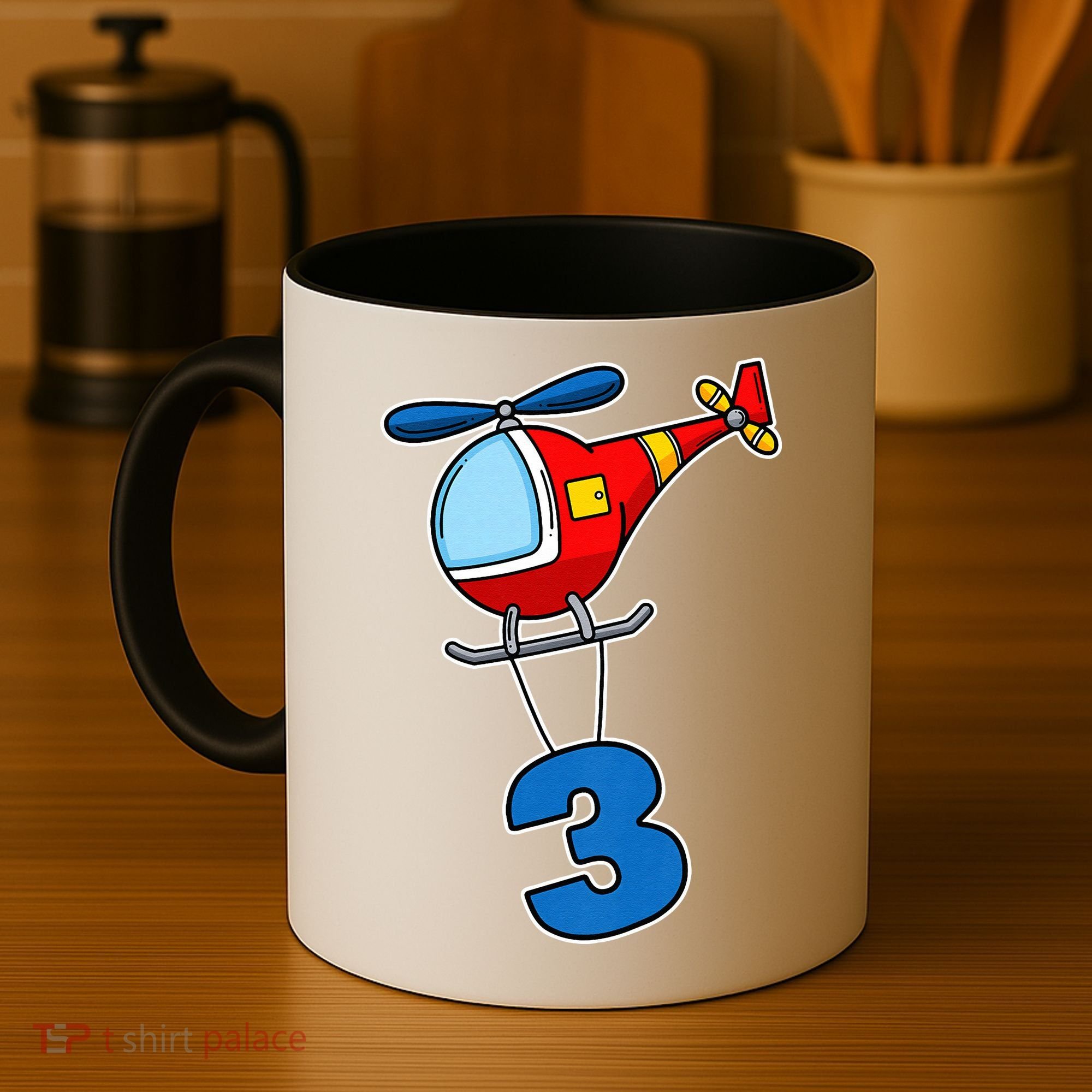 3rd Birthday Gift For A Boy I Funny Helicopter Coffee Mug