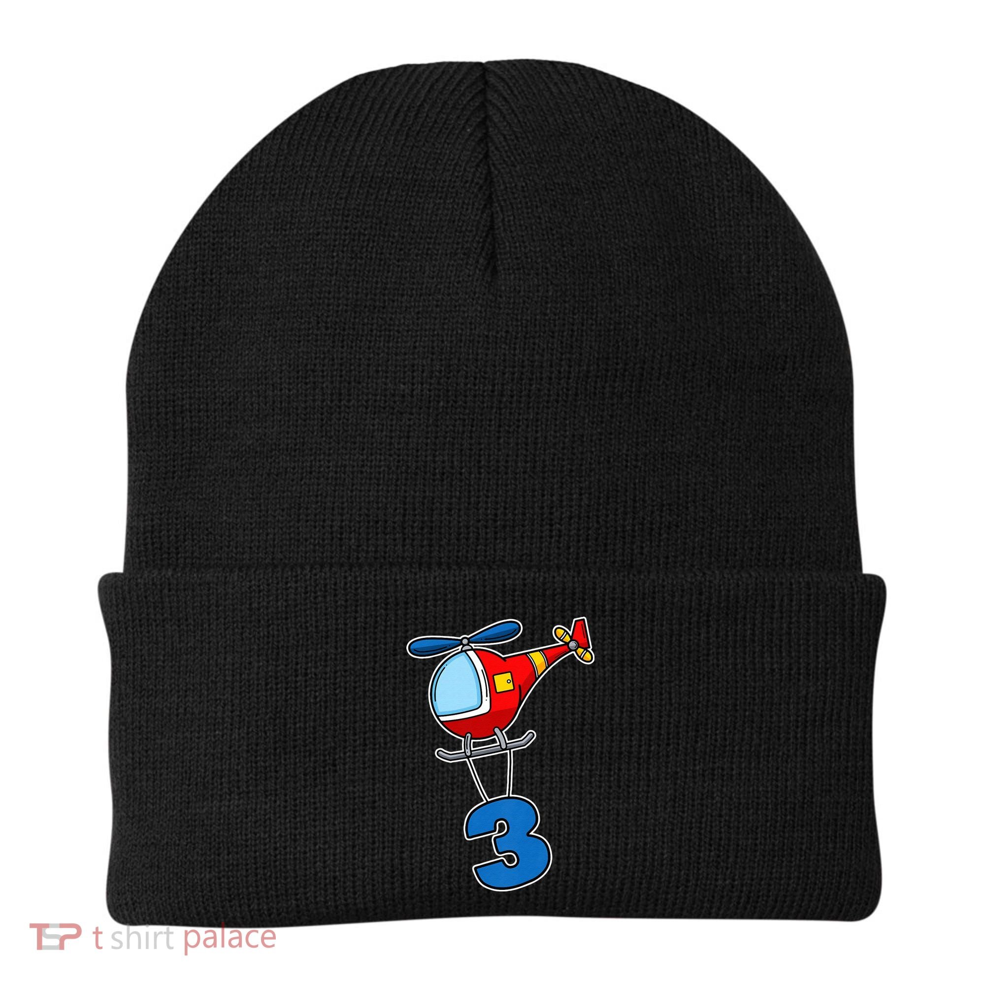 3rd Birthday Gift For A Boy I Funny Helicopter Beanie