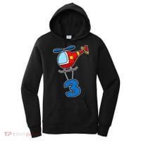 3rd Birthday Gift For A Boy I Funny Helicopter Women's Hoodie thumb 0