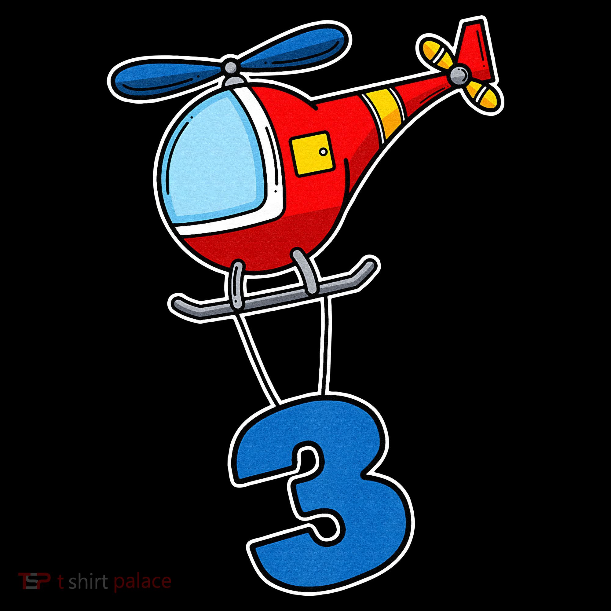 3rd Birthday Gift For A Boy I Funny Helicopter Women's Hoodie