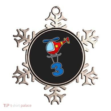 3rd Birthday Gift For A Boy I Funny Helicopter Ornament