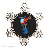 3rd Birthday Gift For A Boy I Funny Helicopter Ornament thumb 0