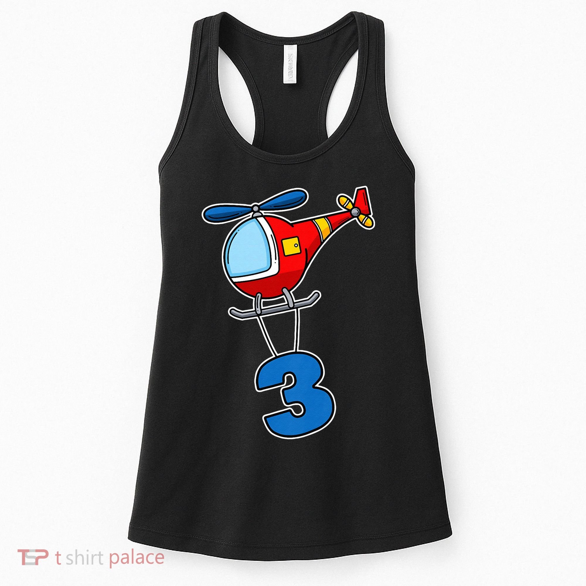 3rd Birthday Gift For A Boy I Funny Helicopter Women's Tank Top