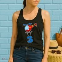 3rd Birthday Gift For A Boy I Funny Helicopter Women's Tank Top thumb 2