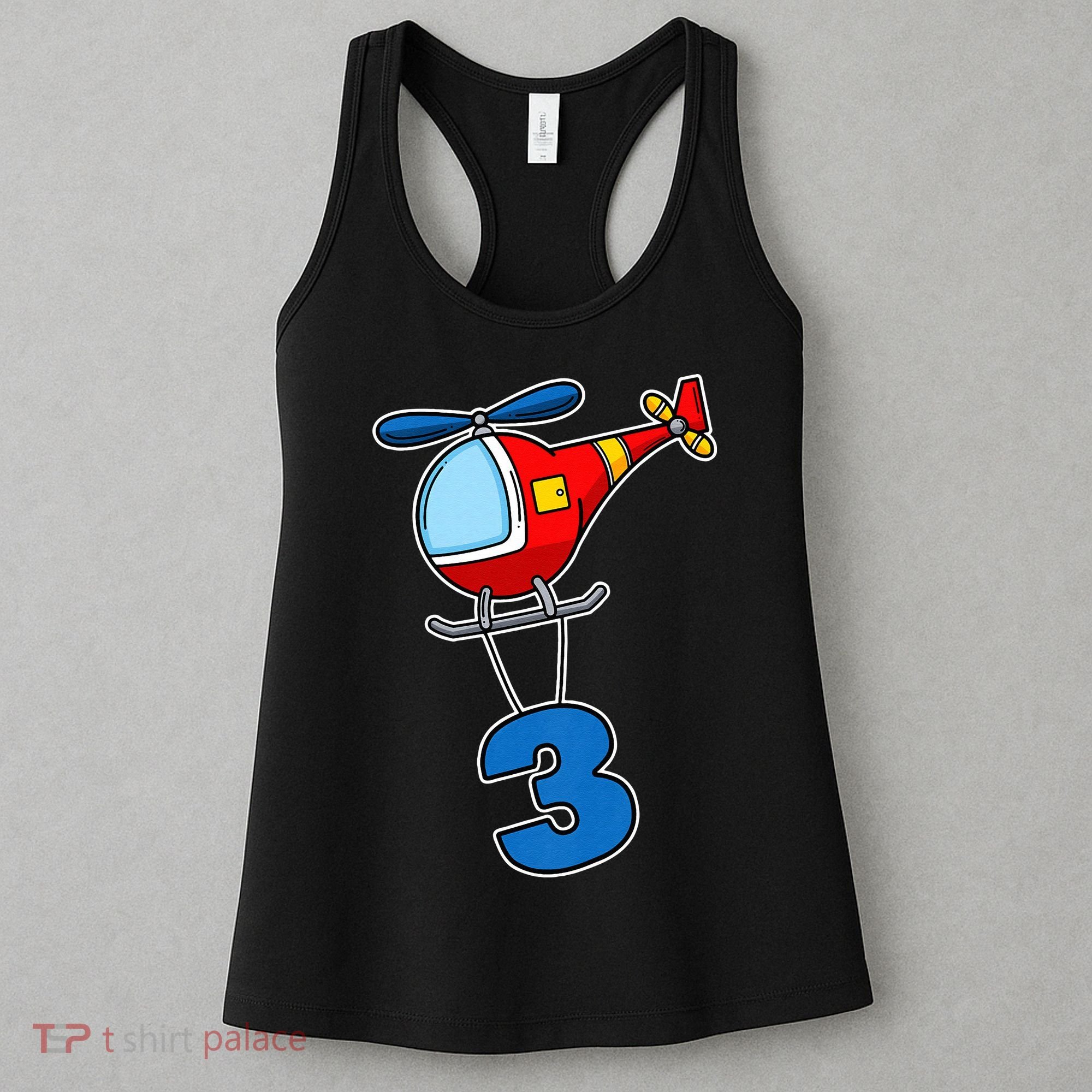 3rd Birthday Gift For A Boy I Funny Helicopter Women's Tank Top