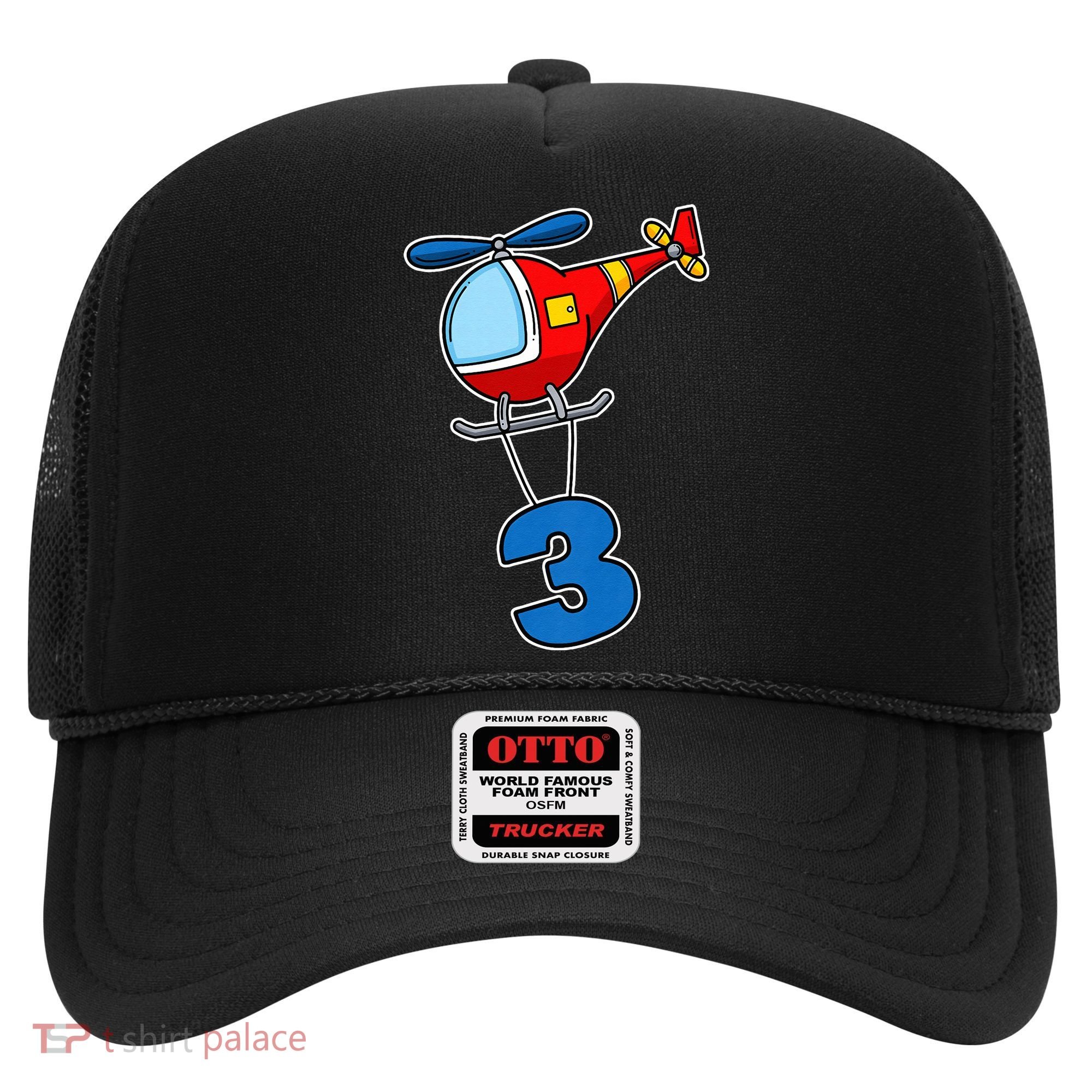 3rd Birthday Gift For A Boy I Funny Helicopter Hat