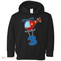 3rd Birthday Gift For A Boy I Funny Helicopter Toddler Hoodie thumb 0