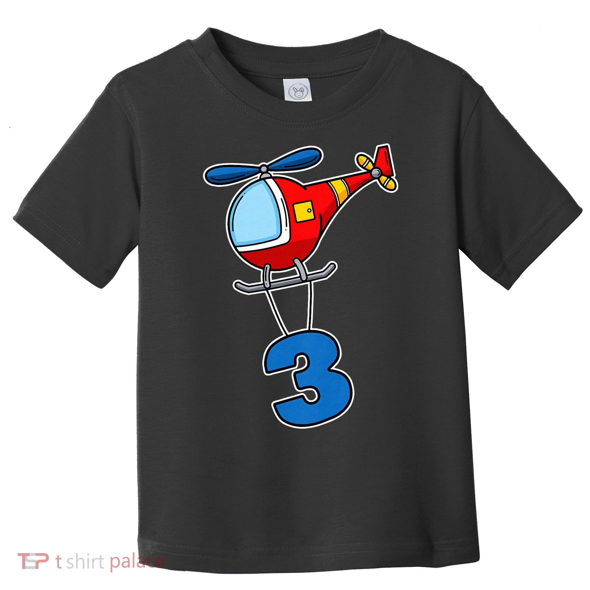 3rd Birthday Gift For A Boy I Funny Helicopter Toddler T-Shirt
