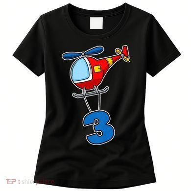 3rd Birthday Gift For A Boy I Funny Helicopter Women's T-Shirt
