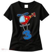 3rd Birthday Gift For A Boy I Funny Helicopter Women's T-Shirt thumb 0