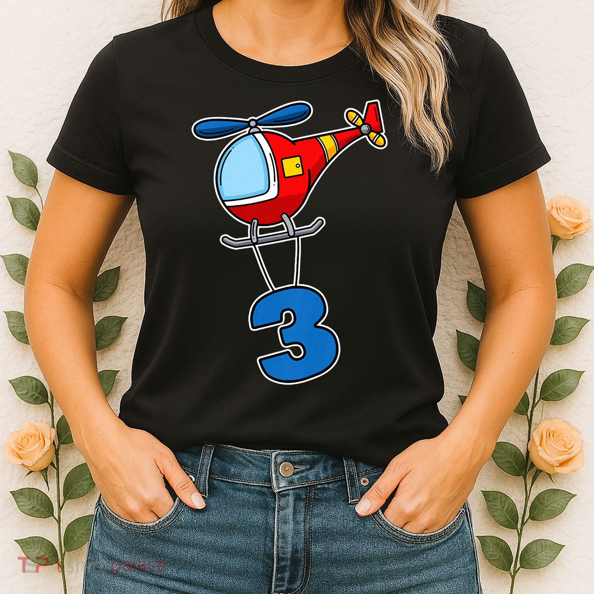 3rd Birthday Gift For A Boy I Funny Helicopter Women's T-Shirt
