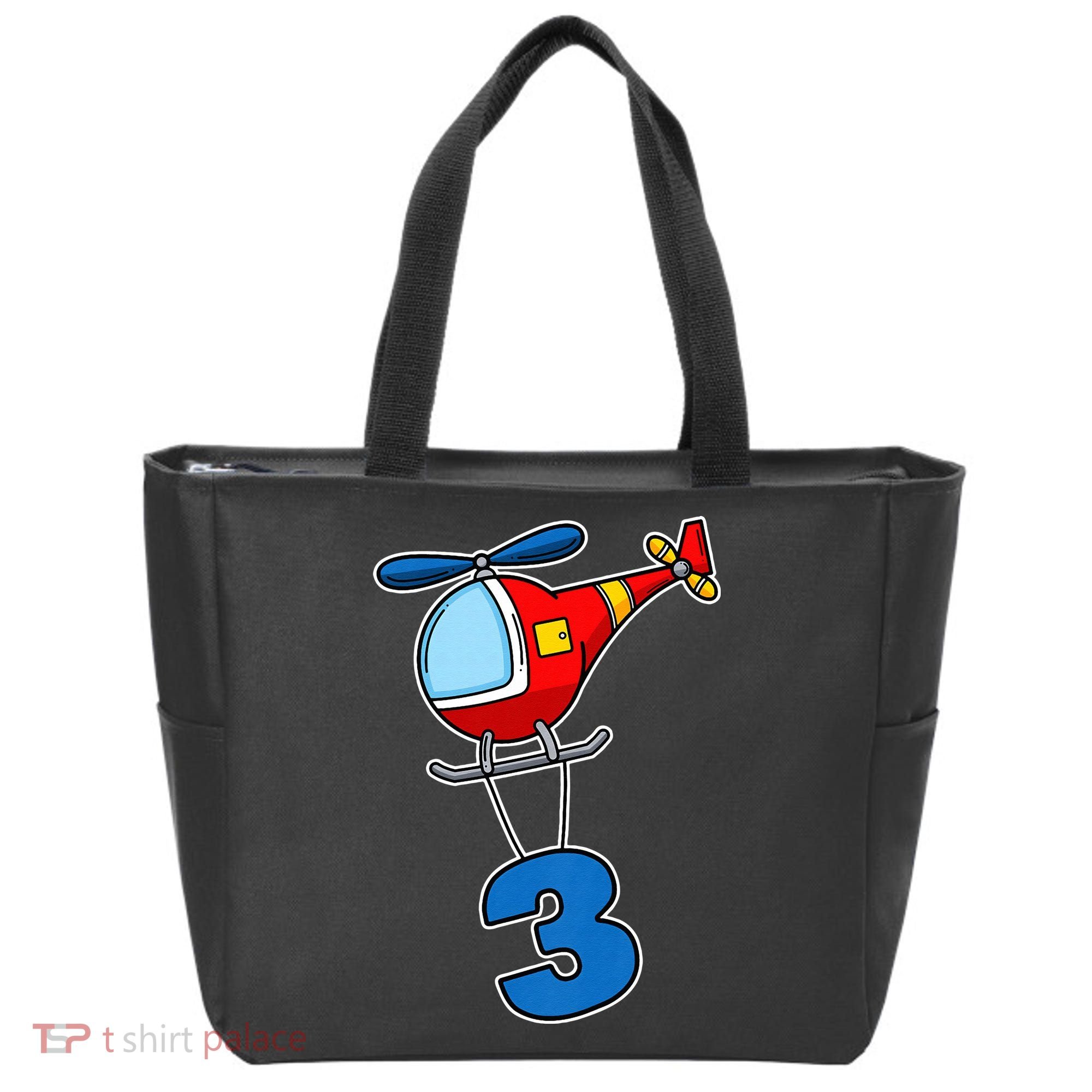 3rd Birthday Gift For A Boy I Funny Helicopter Tote Bag