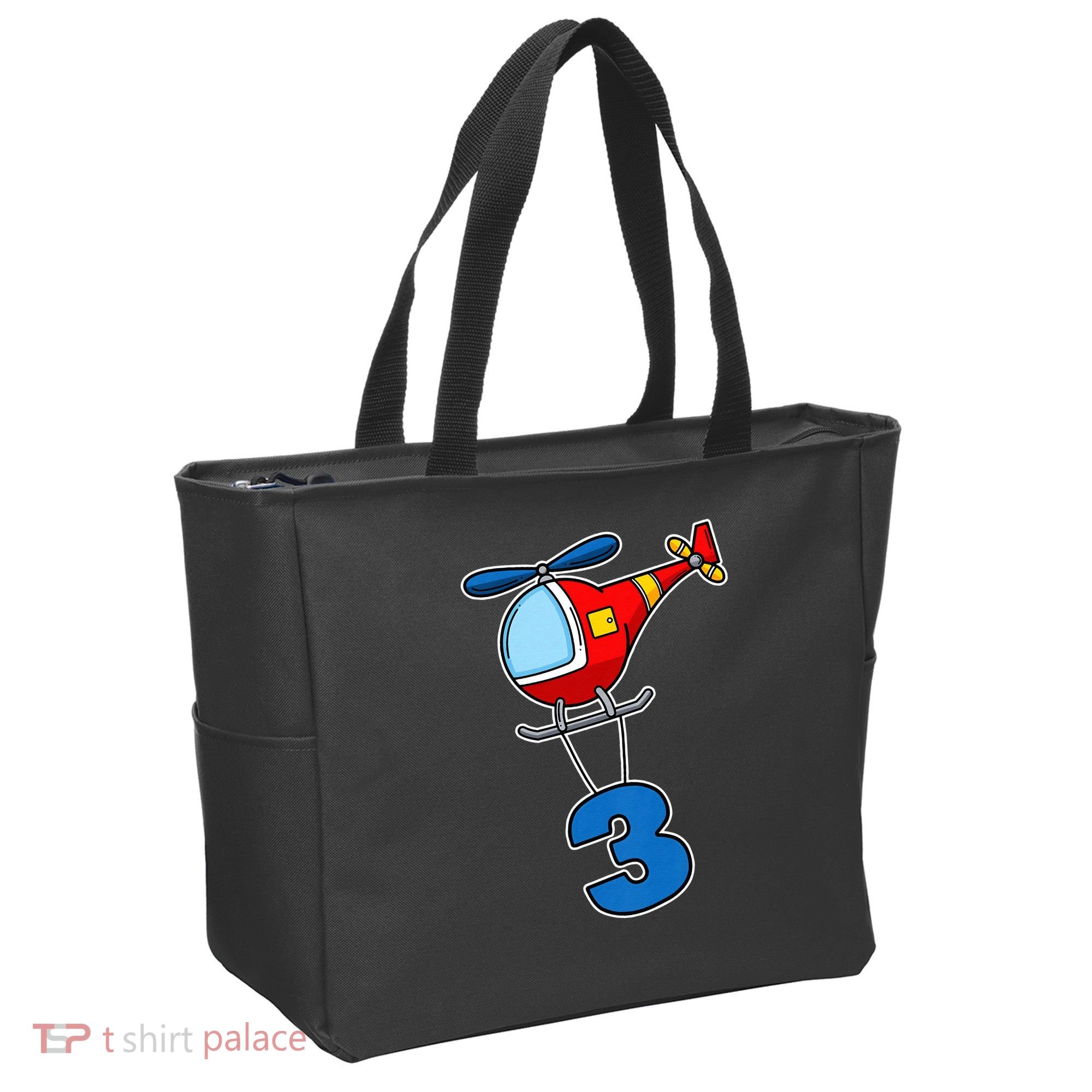 3rd Birthday Gift For A Boy I Funny Helicopter Tote Bag