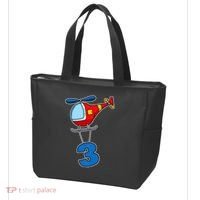 3rd Birthday Gift For A Boy I Funny Helicopter Tote Bag thumb 3