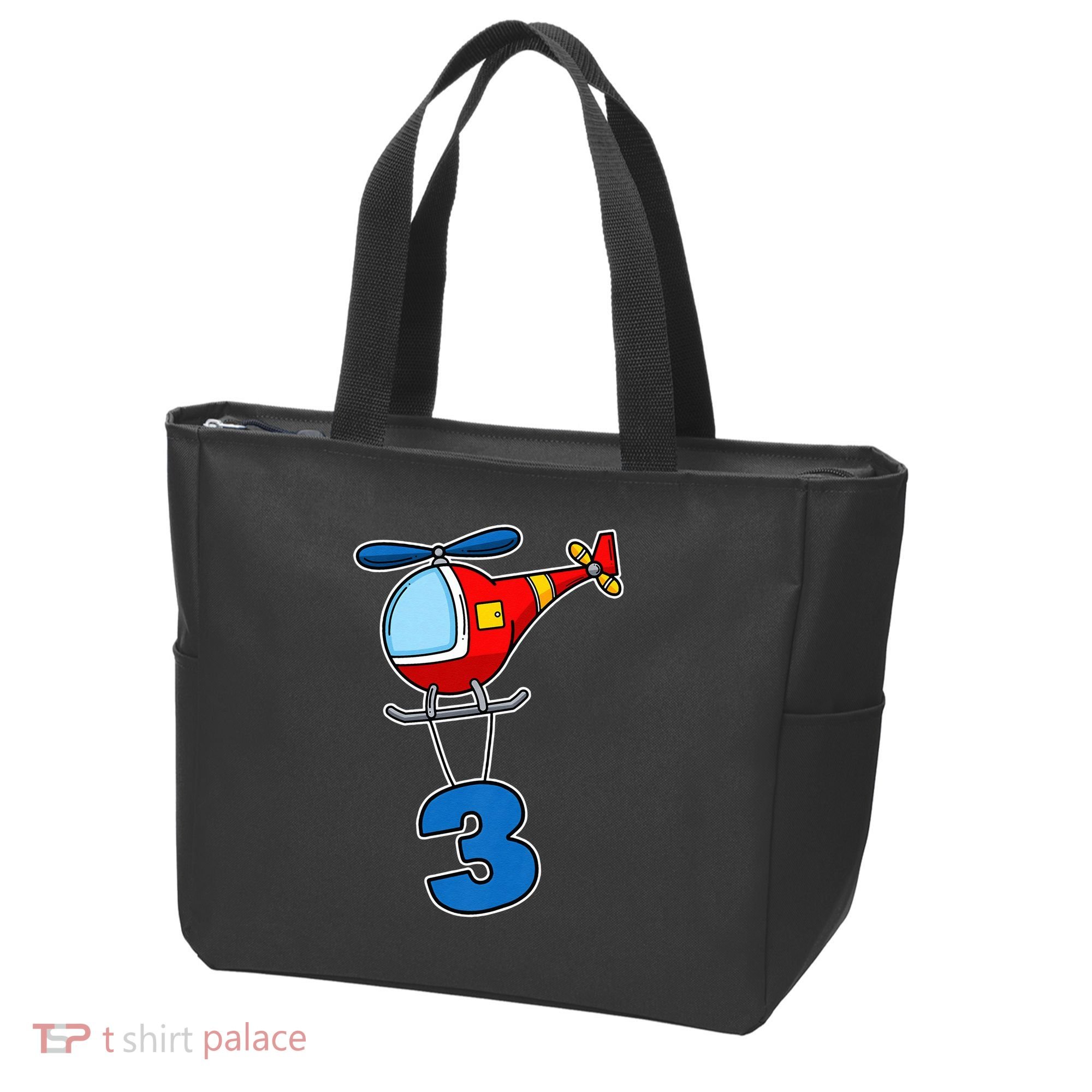 3rd Birthday Gift For A Boy I Funny Helicopter Tote Bag