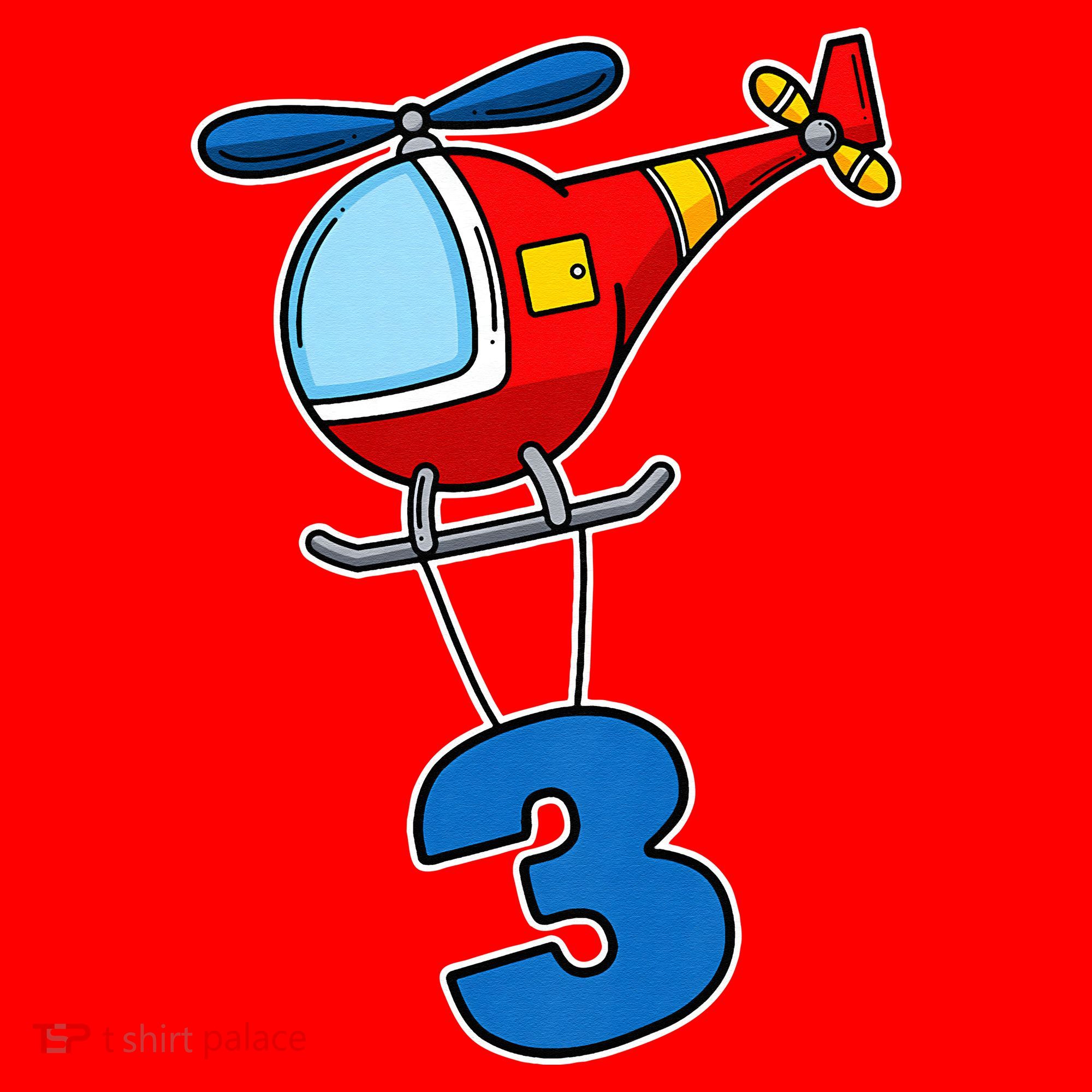 3rd Birthday Gift For A Boy I Funny Helicopter Santa Hat