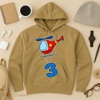 3rd Birthday Gift For A Boy I Funny Helicopter Hoodie thumb 3