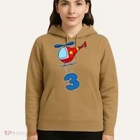 3rd Birthday Gift For A Boy I Funny Helicopter Hoodie thumb 5