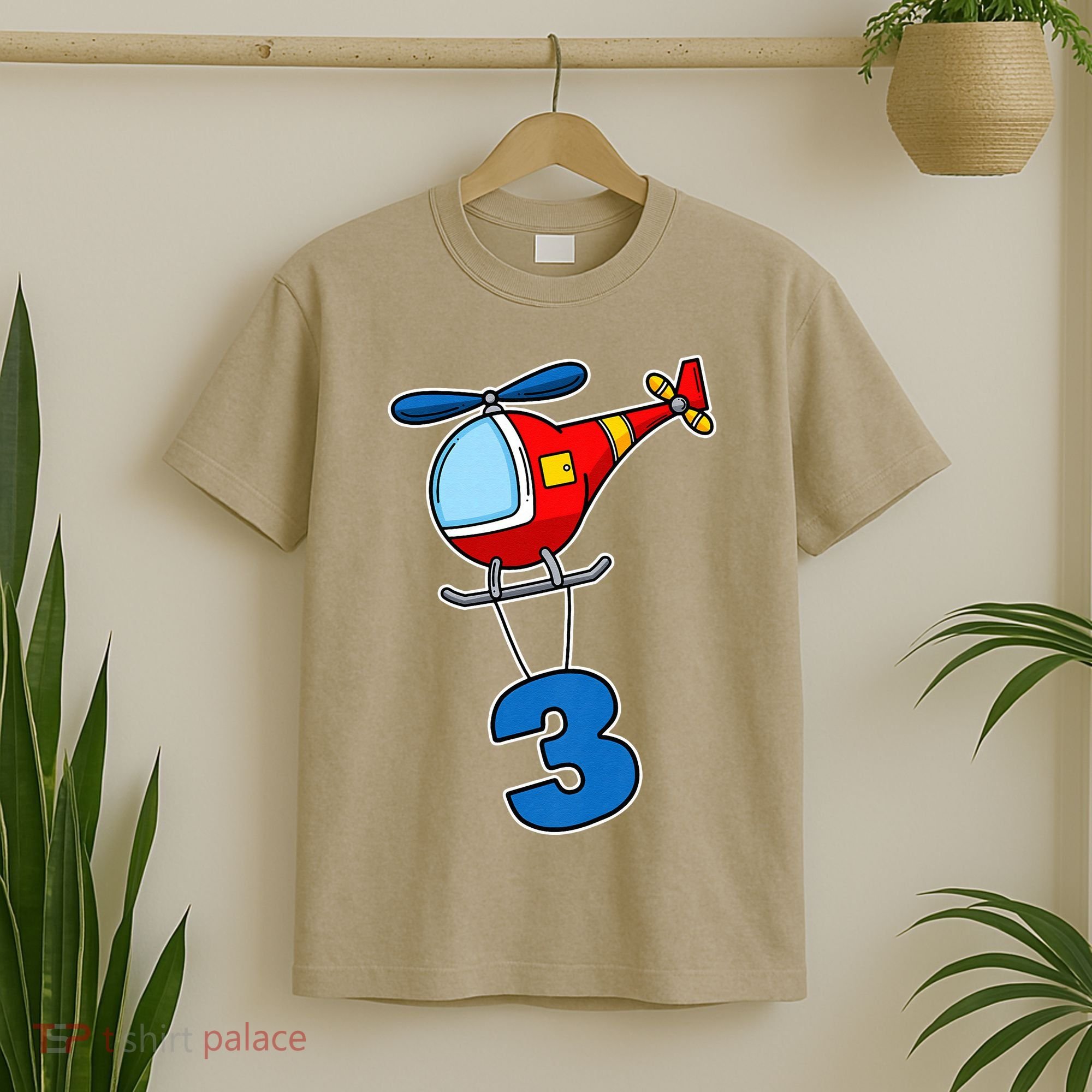 3rd Birthday Gift For A Boy I Funny Helicopter T-Shirt