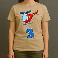 3rd Birthday Gift For A Boy I Funny Helicopter T-Shirt thumb 4