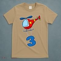 3rd Birthday Gift For A Boy I Funny Helicopter T-Shirt thumb 5