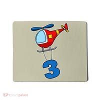 3rd Birthday Gift For A Boy I Funny Helicopter Mousepad thumb 0