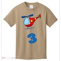 3rd Birthday Gift For A Boy I Funny Helicopter Kids T-Shirt thumb 0