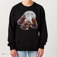 3 Beaver Howling At The Moon Funny Beaver Lover Rodent Women's Sweatshirt thumb 0