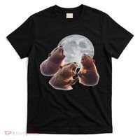 3 Beaver Howling At The Moon Funny Beaver Lover Rodent T-Shirt thumb 0
