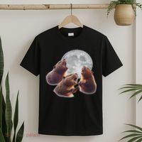 3 Beaver Howling At The Moon Funny Beaver Lover Rodent T-Shirt thumb 2