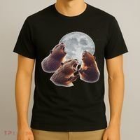 3 Beaver Howling At The Moon Funny Beaver Lover Rodent T-Shirt thumb 3