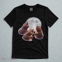 3 Beaver Howling At The Moon Funny Beaver Lover Rodent T-Shirt thumb 5