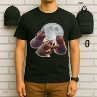 3 Beaver Howling At The Moon Funny Beaver Lover Rodent T-Shirt thumb 6