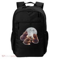 3 Beaver Howling At The Moon Funny Beaver Lover Rodent Backpack thumb 0