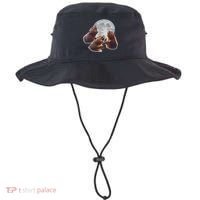 3 Beaver Howling At The Moon Funny Beaver Lover Rodent Bucket Hat thumb 0