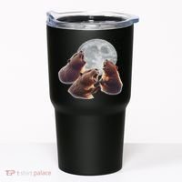 3 Beaver Howling At The Moon Funny Beaver Lover Rodent Tumbler thumb 0