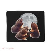 3 Beaver Howling At The Moon Funny Beaver Lover Rodent Mousepad thumb 0