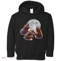 3 Beaver Howling At The Moon Funny Beaver Lover Rodent Toddler Hoodie thumb 0