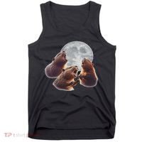 3 Beaver Howling At The Moon Funny Beaver Lover Rodent Tank Top thumb 0