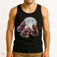 3 Beaver Howling At The Moon Funny Beaver Lover Rodent Tank Top thumb 3