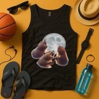 3 Beaver Howling At The Moon Funny Beaver Lover Rodent Tank Top thumb 4
