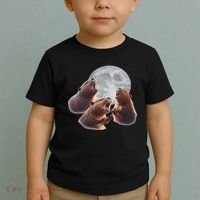 3 Beaver Howling At The Moon Funny Beaver Lover Rodent Toddler T-Shirt thumb 2